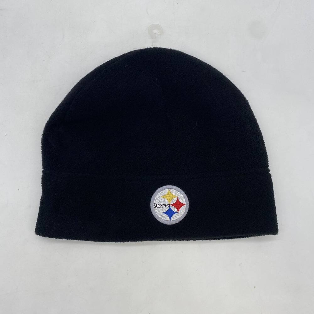 Pittsburgh Steelers Beanie Football Team Logo Black Cuffless Knit Cap Hat OS